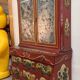 Cabinet bibliothéque Venitien style Louis XV en bois laqué