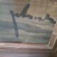 Peinture vintage bord de mer chalutiers