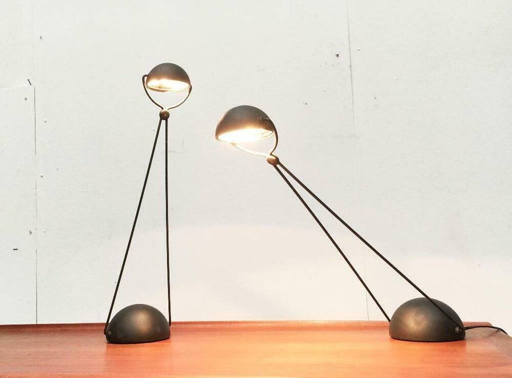 Vintage Italian postmodern Meridiana table lamps by Paolo Francesco Piva for Stefano Cevoli, 1980s, set of 2.