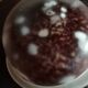LAMARTINE - White speckled glass, colorless scroll chocolate