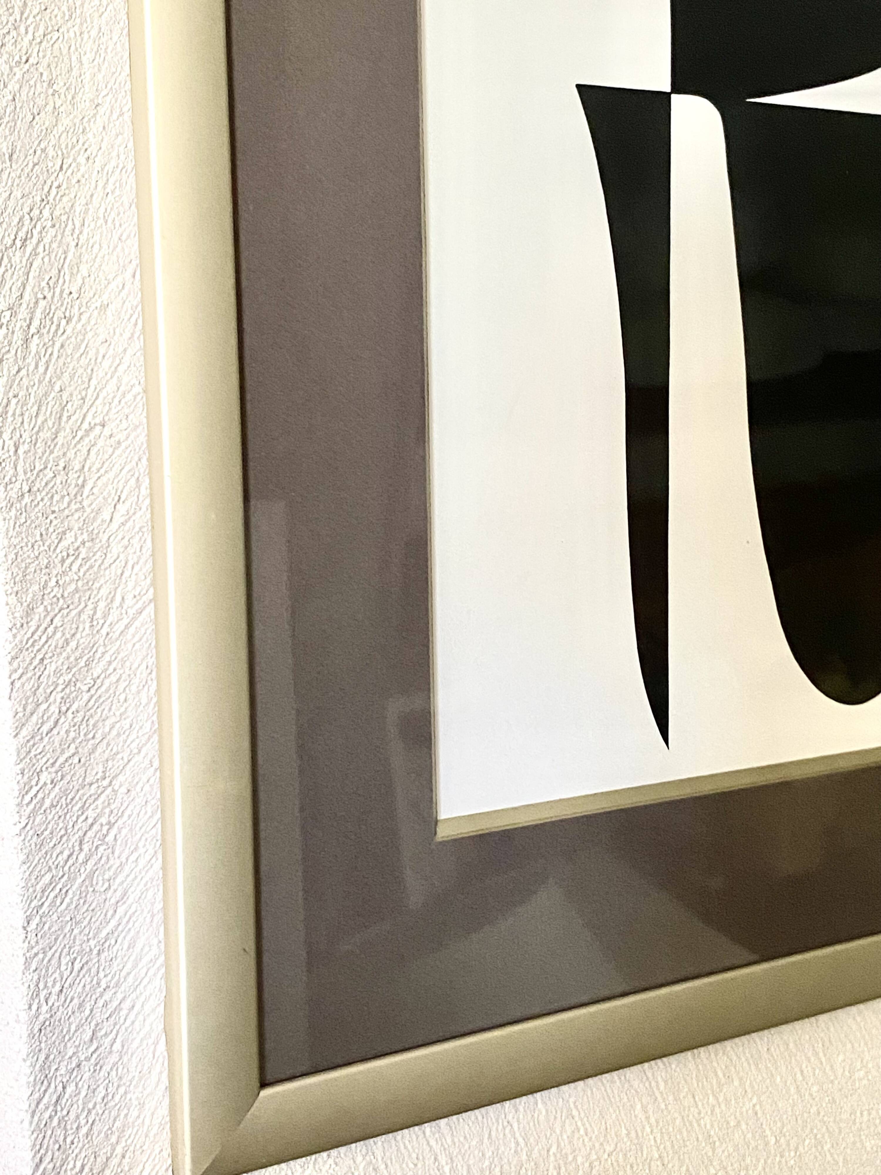 Vasarely and 1973 under glass