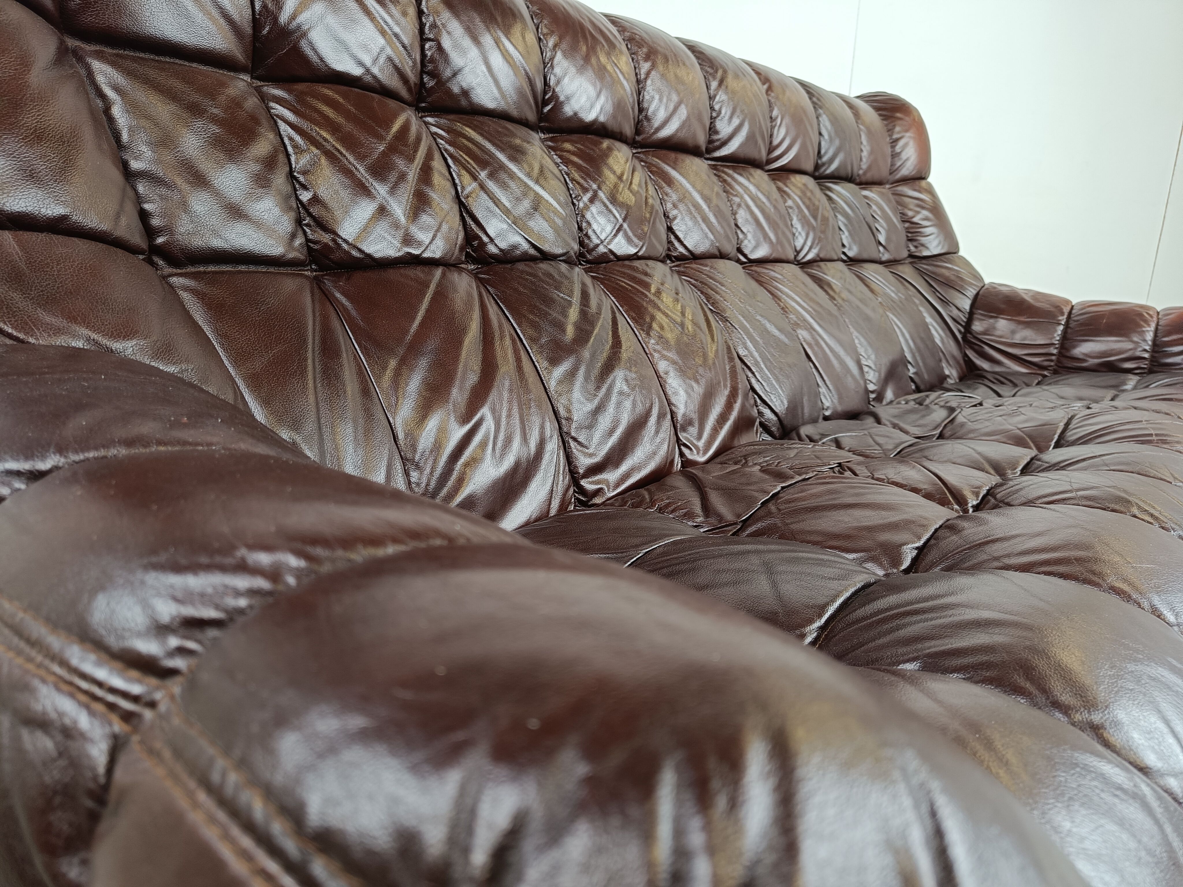 Vintage leather sofa 1970s