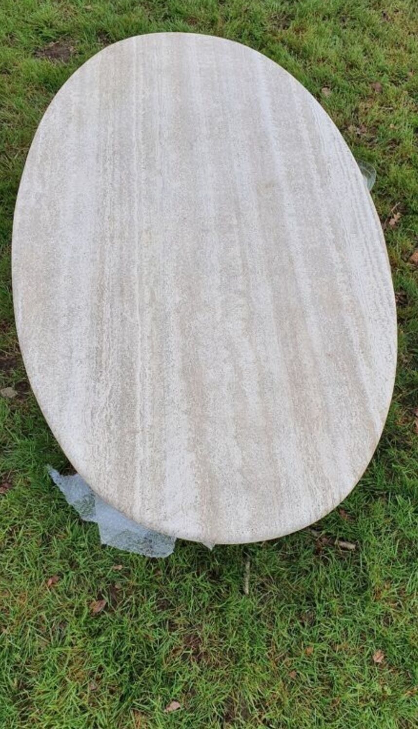 80s travertine dining table