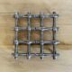 Silver metal table mat imitating bamboo