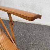 Folding bamboo lounge chair from the early 20th century