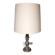 Lampe étain et bois