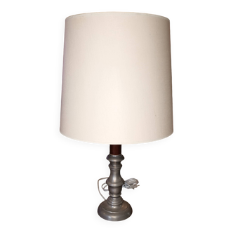 Tin and wood lamp