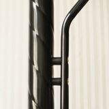 Parrot coat rack black metal & white marble 80's
