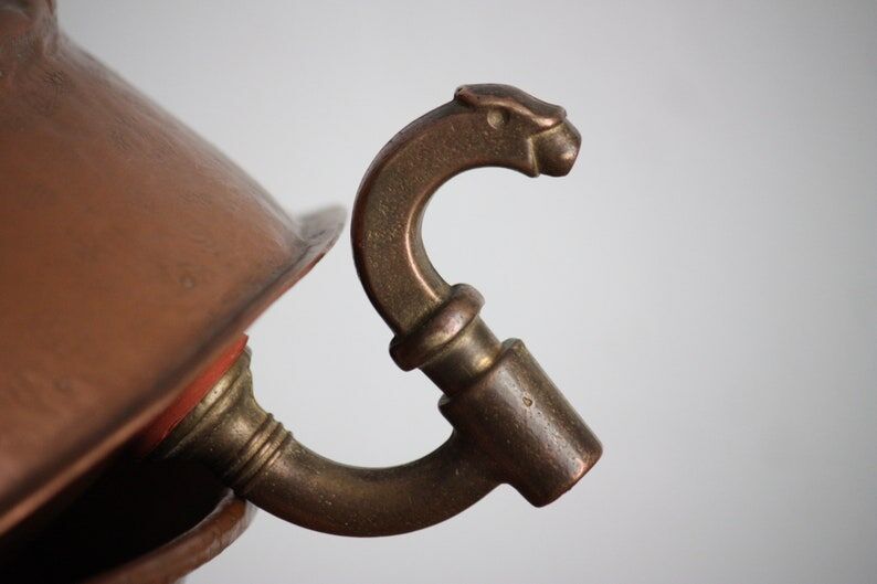 Decorative hammered copper fountain