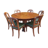 Table and 6 chairs in mahogany from Cuba Victorian era 1840