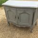 Louis XV style sideboard in cherry wood, revamped with Versailles parquet flooring