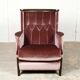 Italian Purple Velours Lounge Chair designed for Giorgetti, 1970s