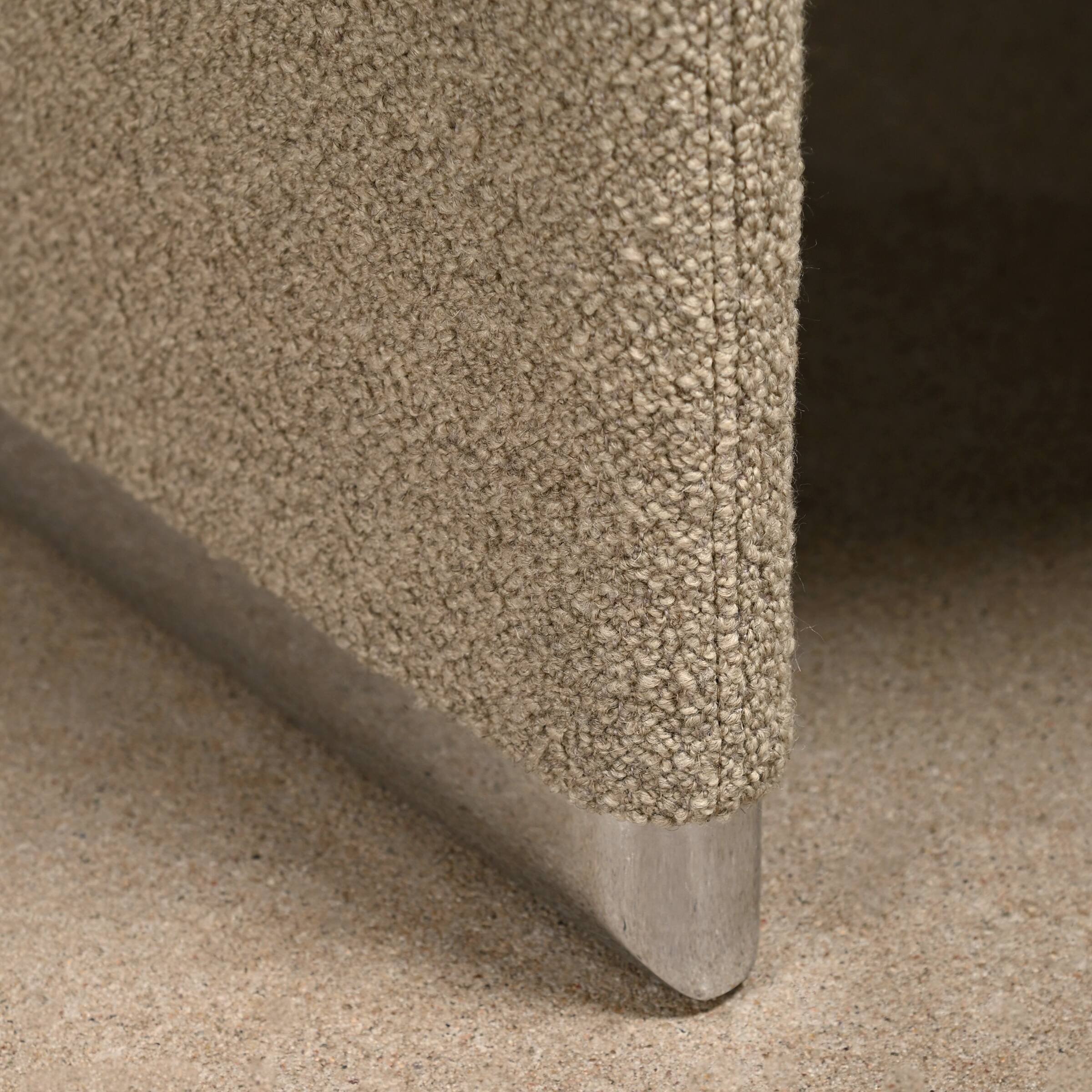 Giancarlo Piretti Alky Lounge Chairs in stone grey Bouclé Wool, Anonima Castelli