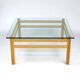 Table basse en chêne et verre, années 70