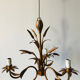 Florentine chandelier in wheat ear style by Hans Kögl Hollywood Regency