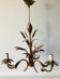 Florentine chandelier in wheat ear style by Hans Kögl Hollywood Regency