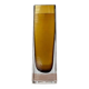 Mid-century minimalist amber coloured glass vase, 1960s.