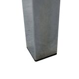 Vintage Square coffee table with slat stone top and chromed steel base - 1960s