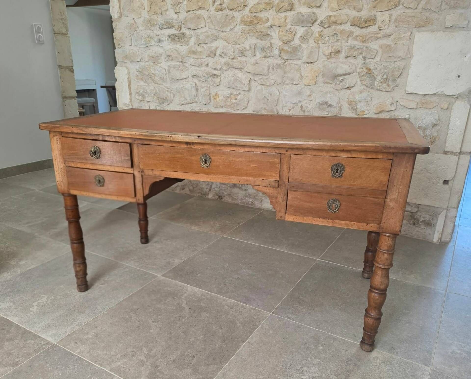 Antique solid wood desk