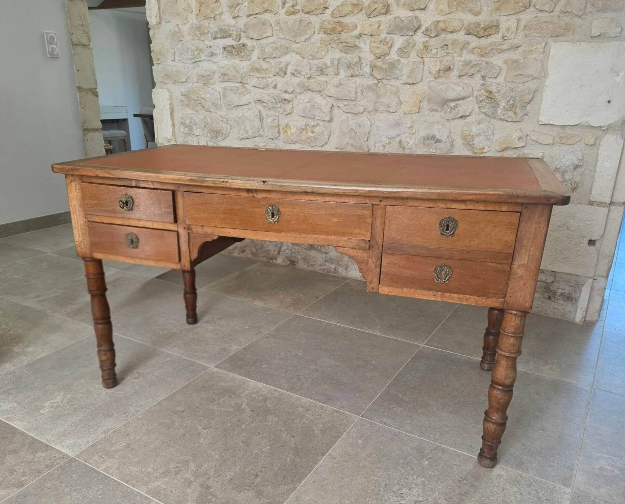 Antique solid wood desk
