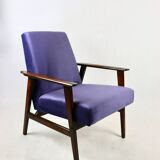 Fauteuil Vintage Renard Violet Indigo, 1970s