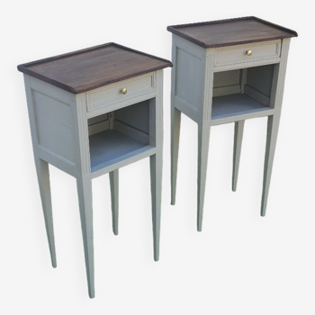 Pair of L.XVI style niche bedside tables