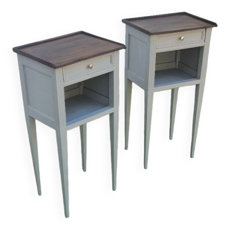 Pair of L.XVI style niche bedside tables