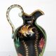 Large pitcher / Monaco vase in polychrome earthenware with bas relief decoration of fish on a seabed