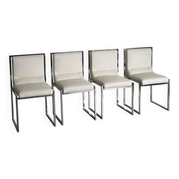 Unique Set of 4 "Wright/Wright" Chairs by Nanda Vigo for Driade, Italy, 1972