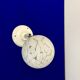 Applique globe vintage en verre de Clichy blanc