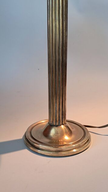 Lampe néoclassique en laiton doré 1940/1950