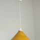 French Vintage Retro Ceiling Light With Round Mustard Yellow Glass Shade