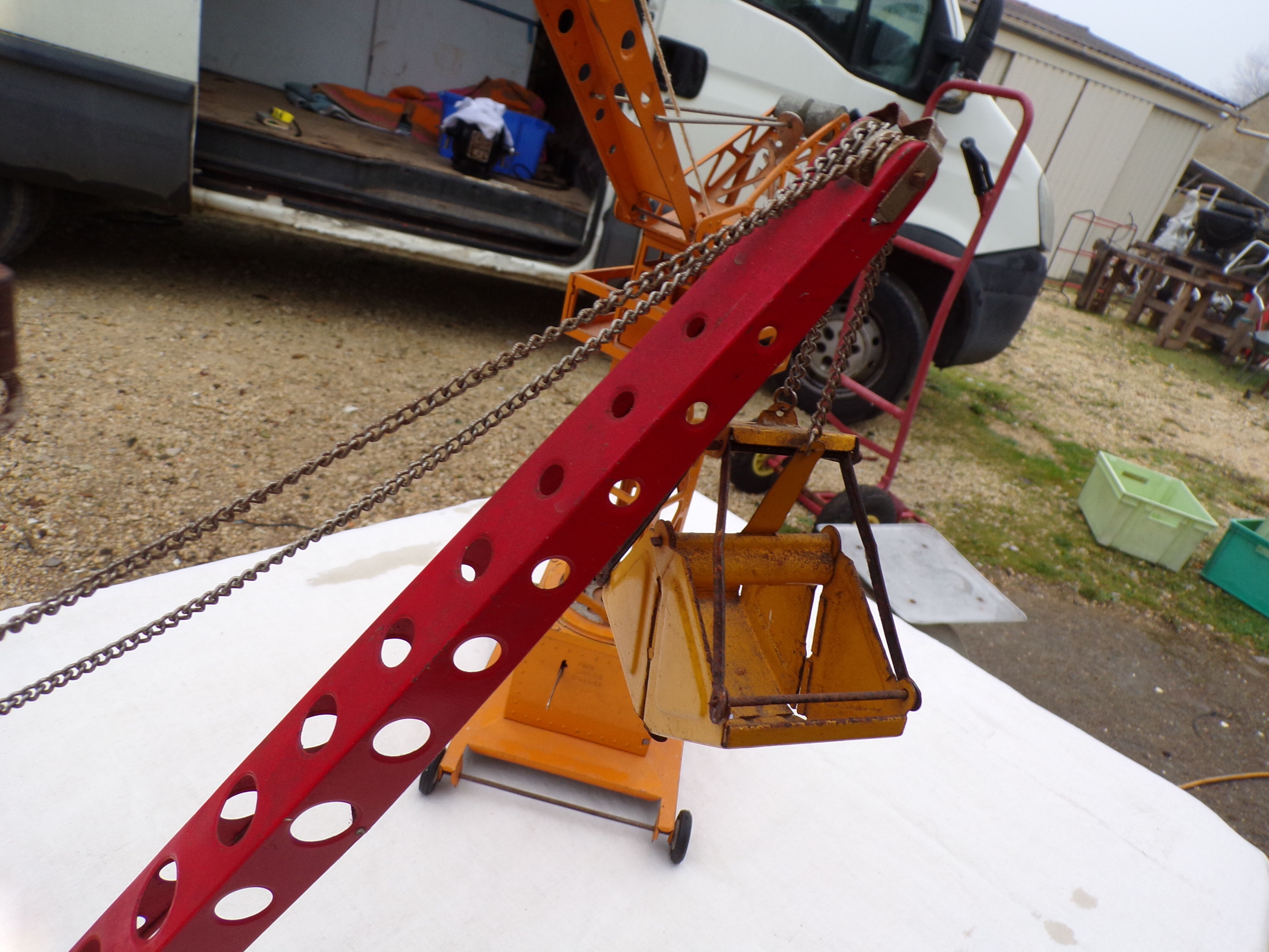 Toys old 2 cranes tole year 50