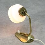 Mid-Century Italian Brass and Opaline Table Lamp