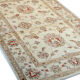 Handmade ziegler carpet cream wool floral area rug- 100x147cm