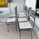 Set of 6 wrought iron chairs