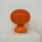 Space age orange glass table lamp , 1970s