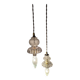 Suspension double en verre inspiration Murano