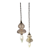 Double glass suspension inspired by Murano.