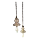 Suspension double en verre inspiration Murano