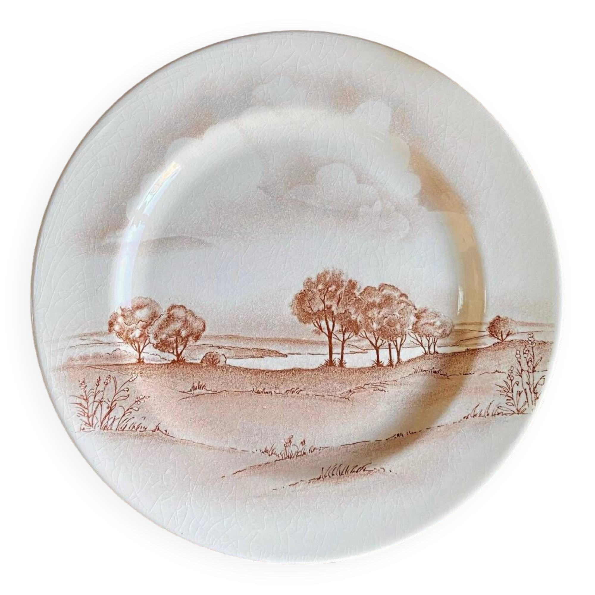 Vintage landscape plate