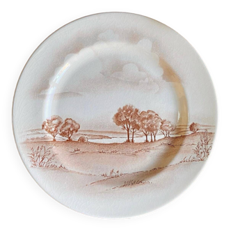 Vintage landscape plate