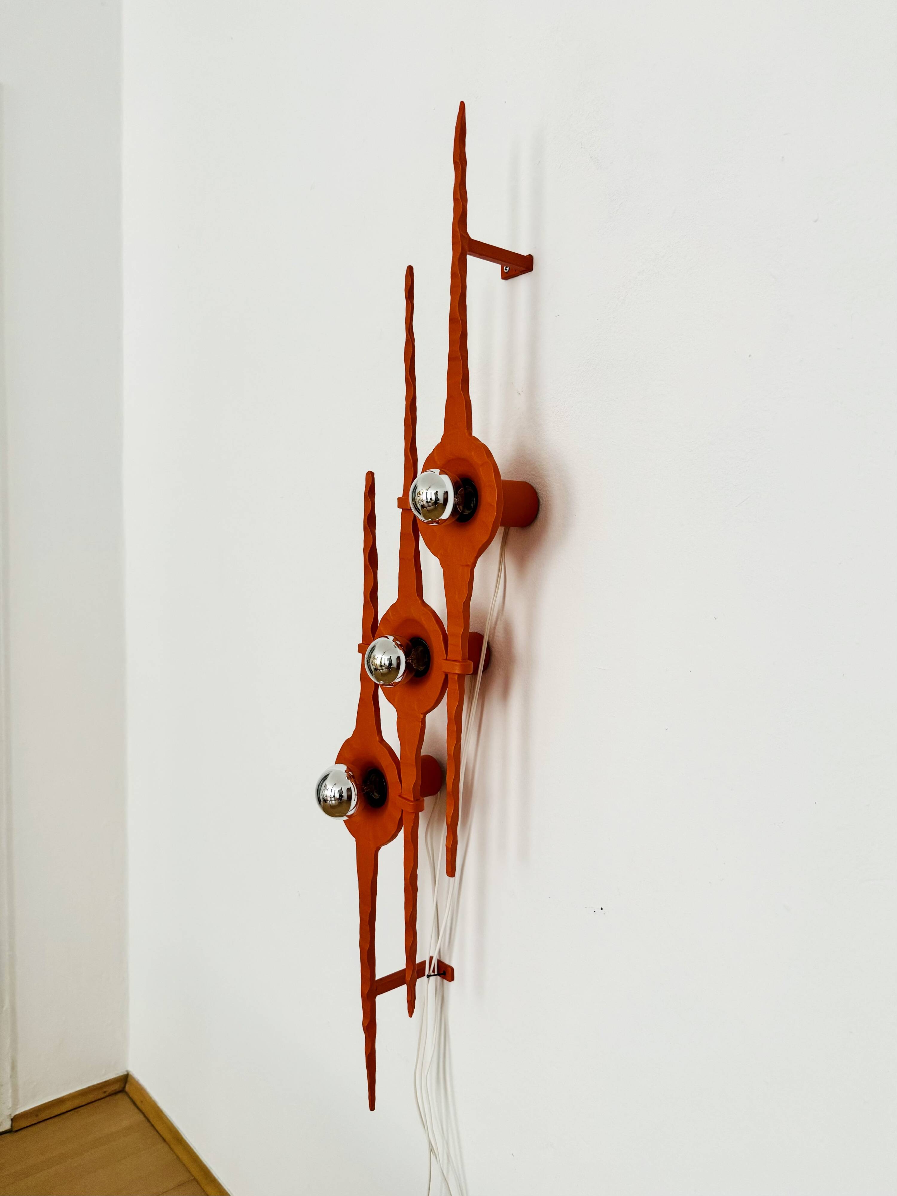 XL Brutalist Wall Lamp or Iron Sculpture
