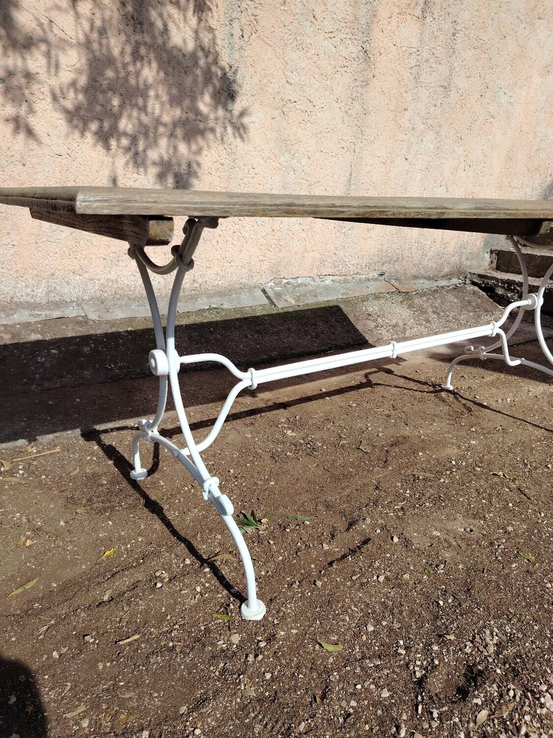 Old vintage wrought iron art nouveau garden furniture