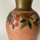 Large enamelled brass vase