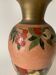 Large enamelled brass vase