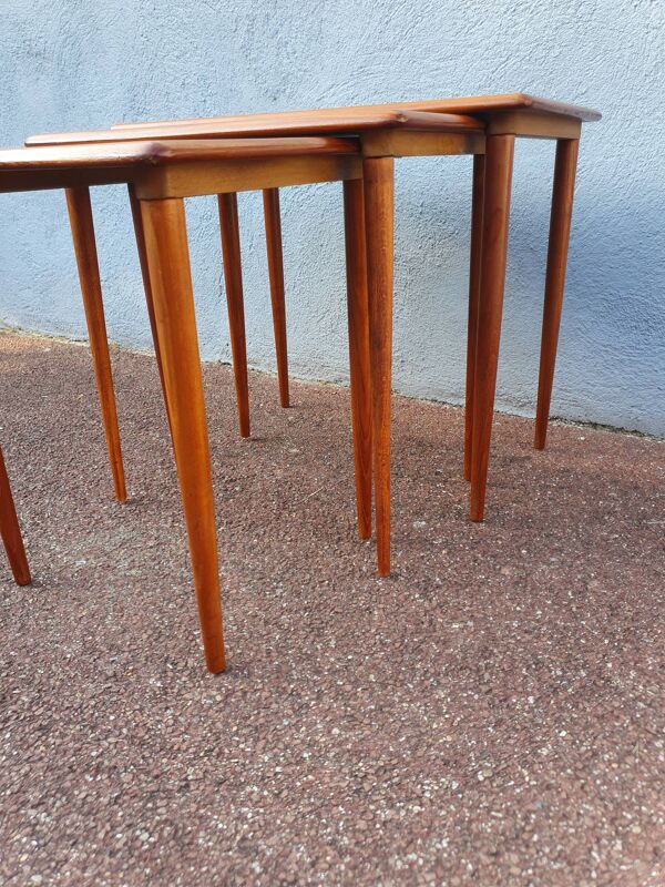 Table gigogne teck vintage