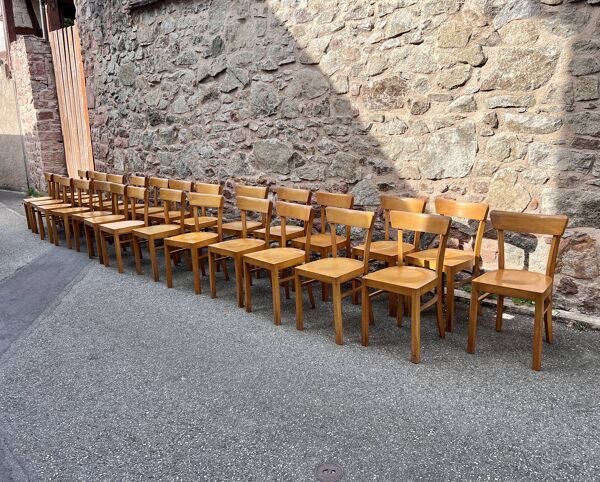 Série de chaise bistrot style fischel thonet baumann