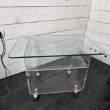 Vintage Plexiglas and Glass Coffee Table by David Lange 1970s