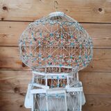 White retro bird cage